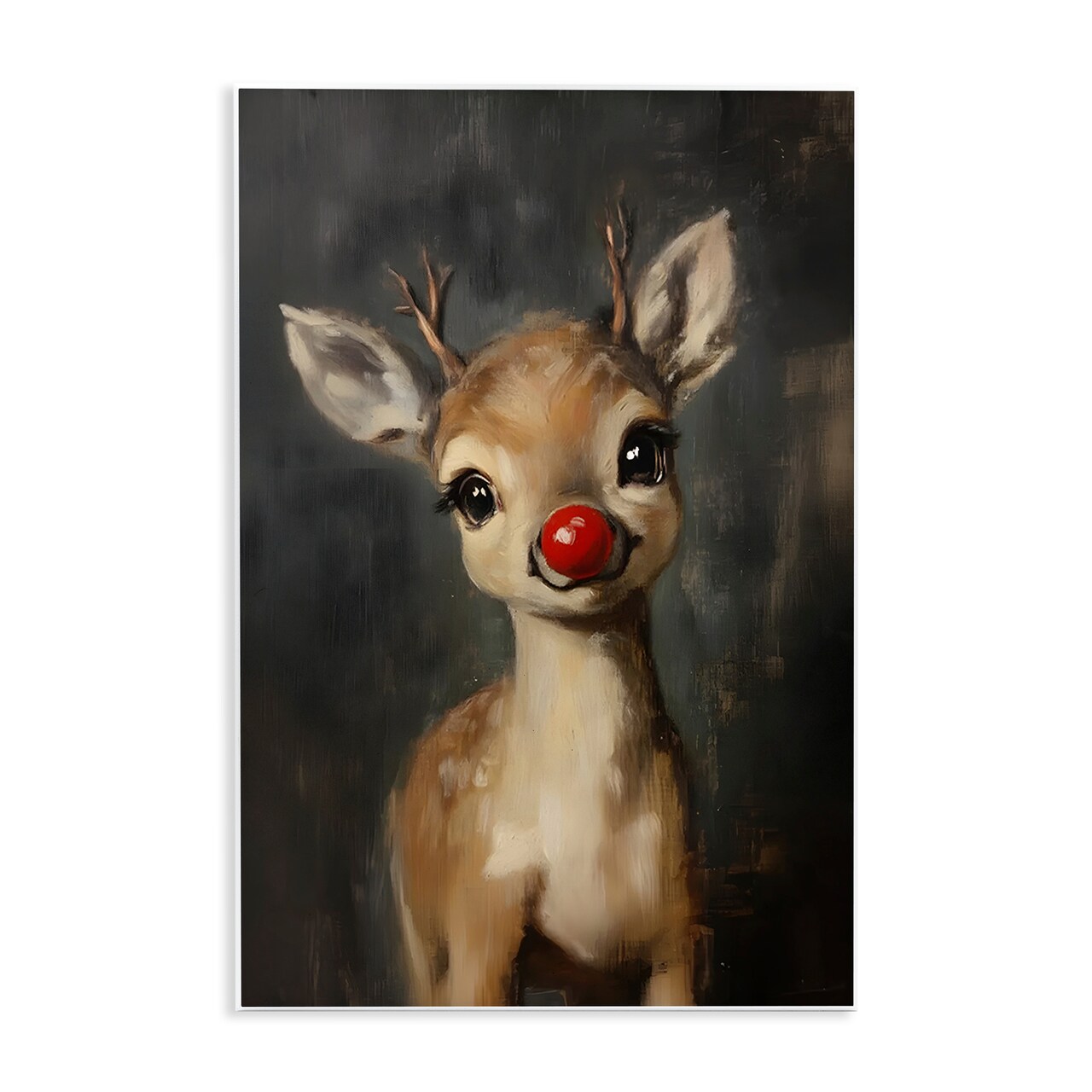 Stupell Industries Red Nose Baby Reindeer Wall Plaque By Lettered and Lined